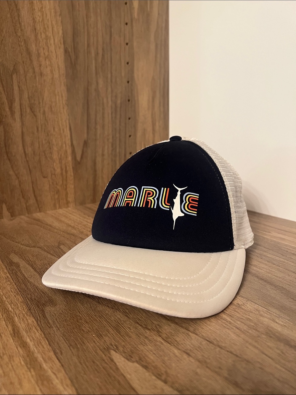 WhiteMarlie Black & Cream Trucker Hat